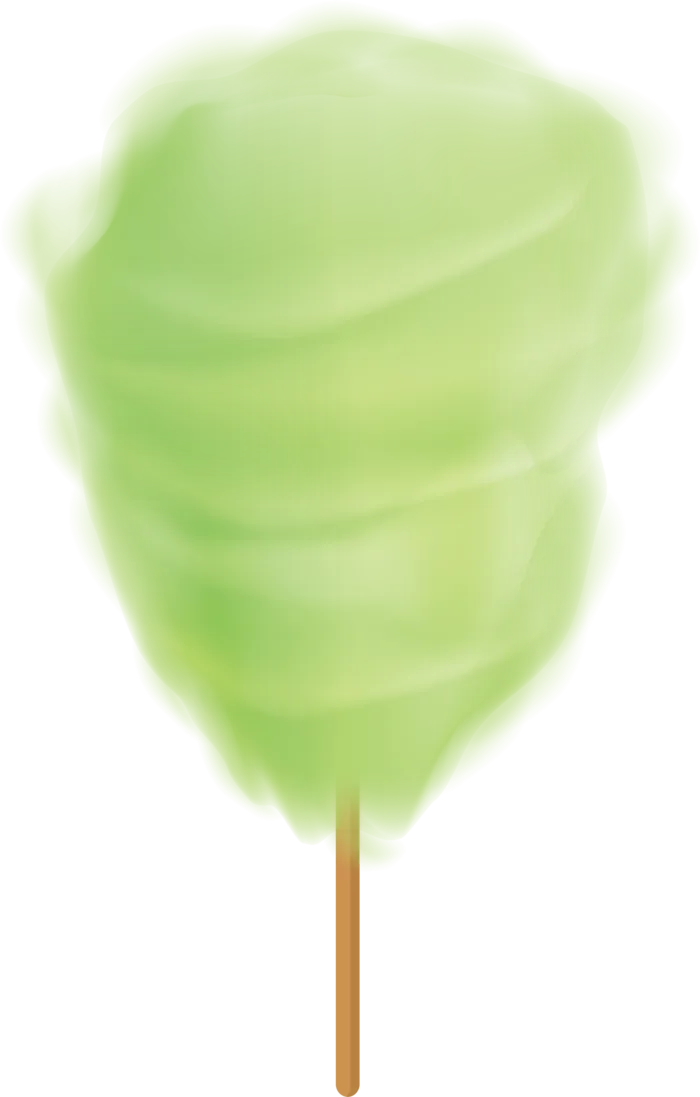 绿色棉花糖免抠素材