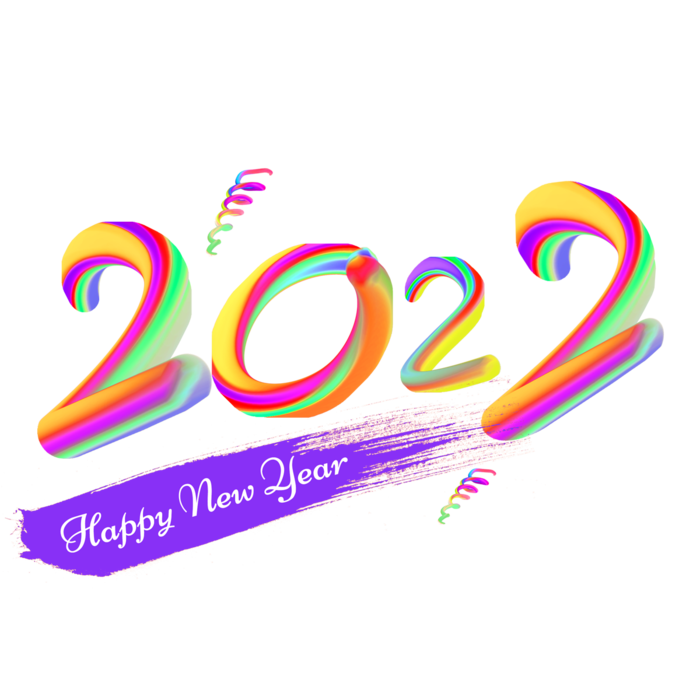 2022新年艺术创意字体虎年3D立体标题数字文字png免抠字素材