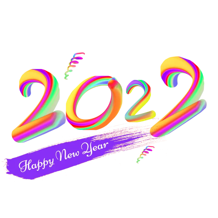 2022新年艺术创意字体虎年3D立体标题数字文字png免抠字素材