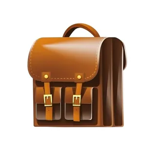 棕色书包可爱元素