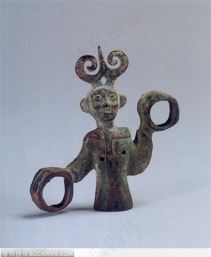 中华传统装饰物青铜小人