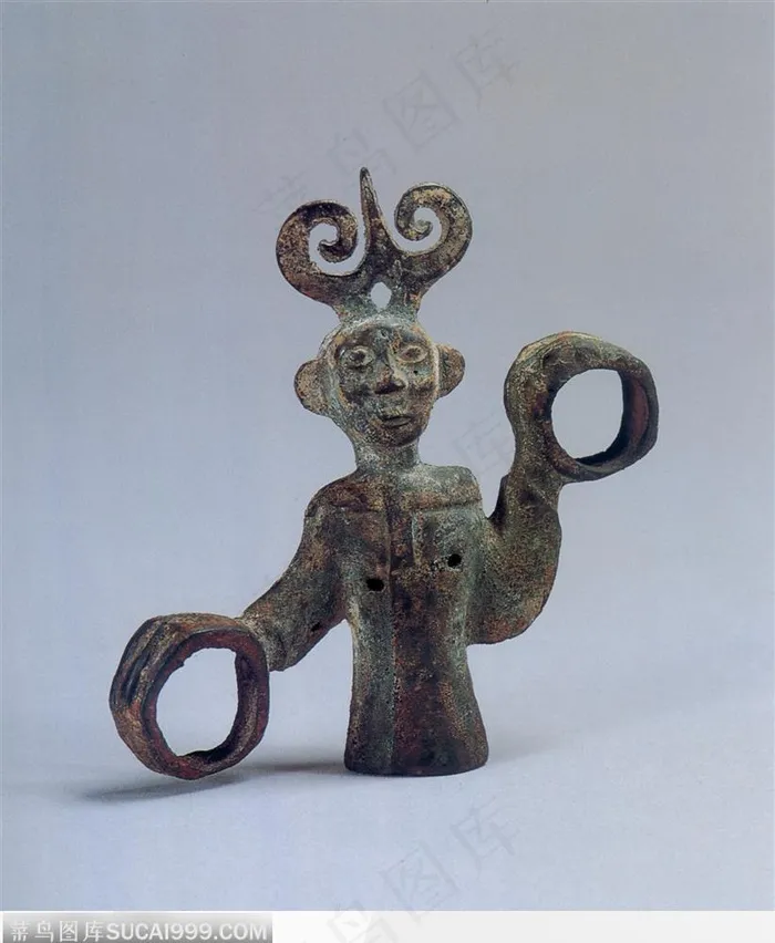 中华传统装饰物青铜小人