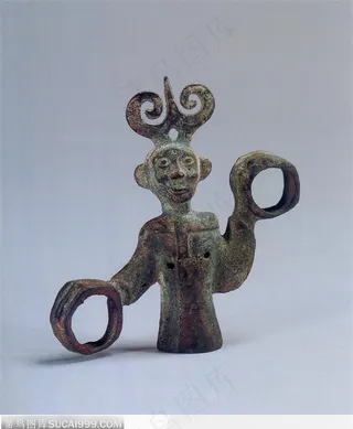 中华传统装饰物青铜小人