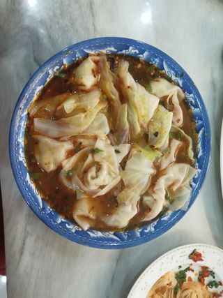 中式面点抄手实拍红油抄手