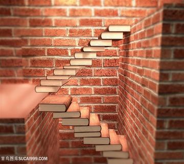 书籍阶梯创意广告海报书本图片