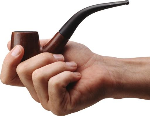 手拿烟斗 PNG免抠