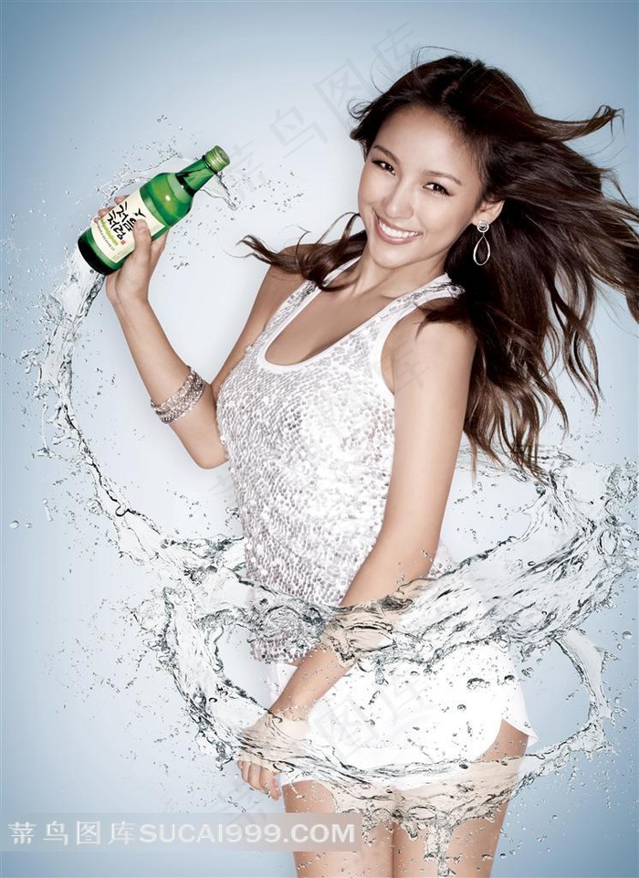 李孝利啤酒广告图片素材