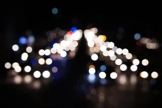 城市灯光散景光斑叠加合成背景素材