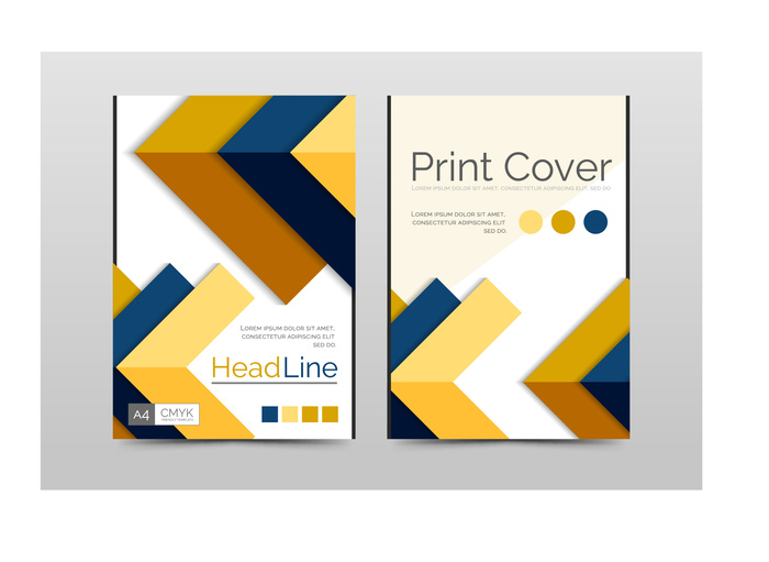 抽象矢量彩色时尚年度宣传册设计