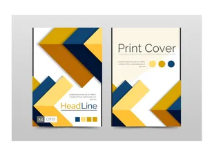 抽象矢量彩色时尚年度宣传册设计