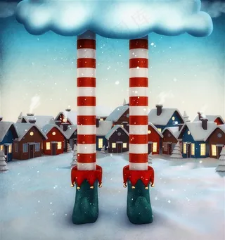 巨型圣诞节长筒袜高清图