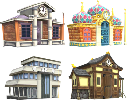 古典建筑素材卡通简笔装扮