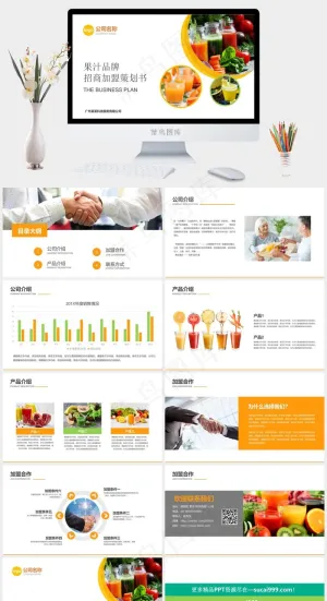招商加盟PPT模板连锁店ppt模版