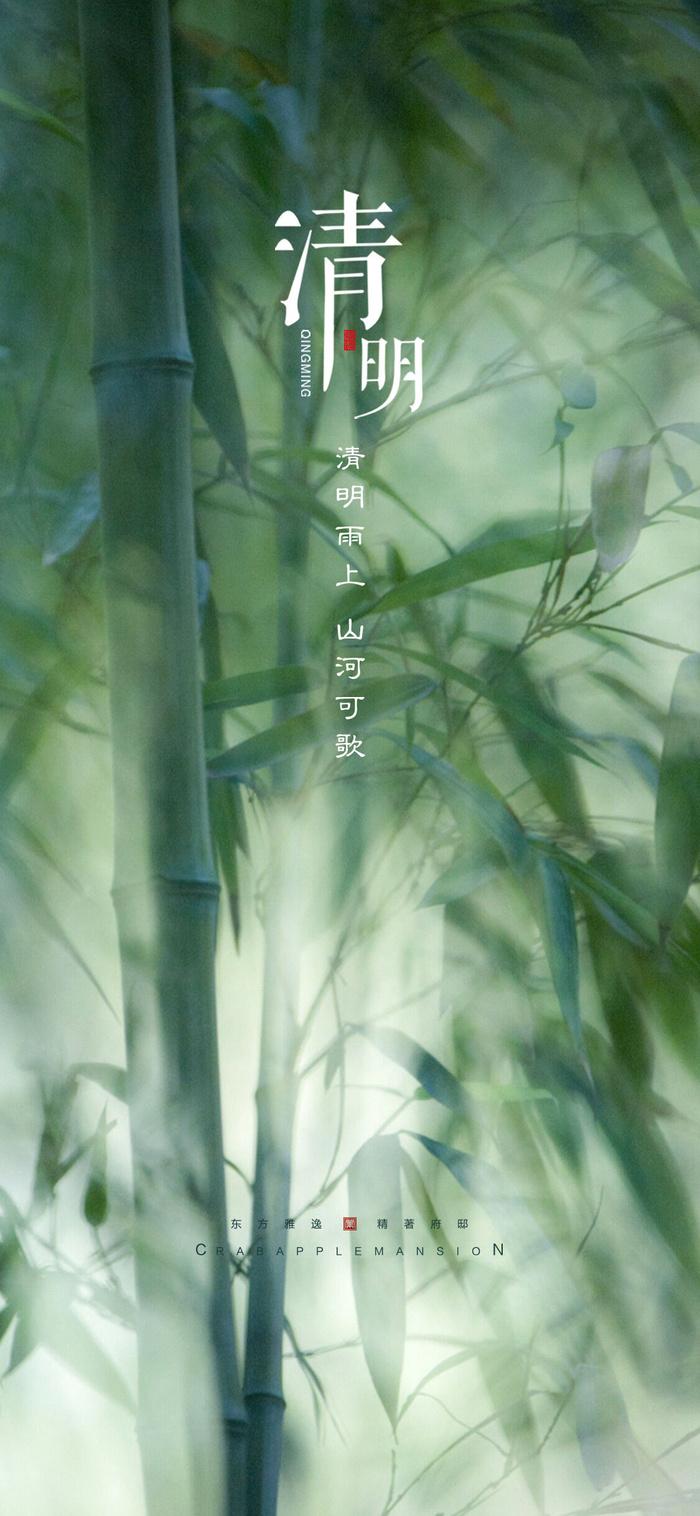 山水意境清明节节气海报psd模版下载