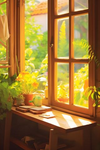 田园室内阳光桌椅