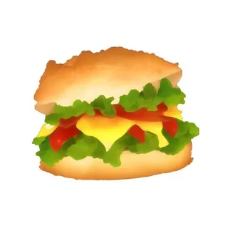 汉堡美食食物免抠