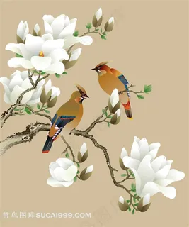 装饰画背景画无框画木兰花