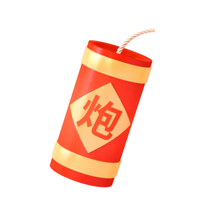 红色烟花爆竹免扣素材
