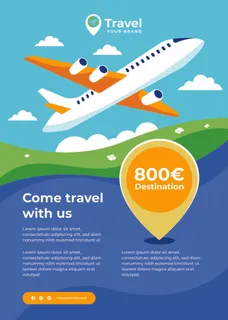 飞机旅游海报