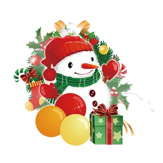 雪人礼物圣诞节