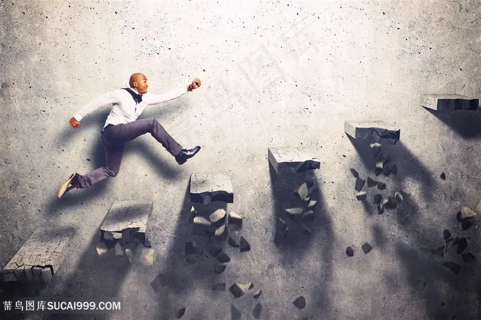 跳跃的商务人士高清图片