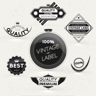 免抠复古优质标签