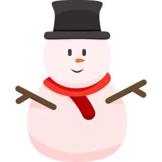 圣诞节雪人装饰元素