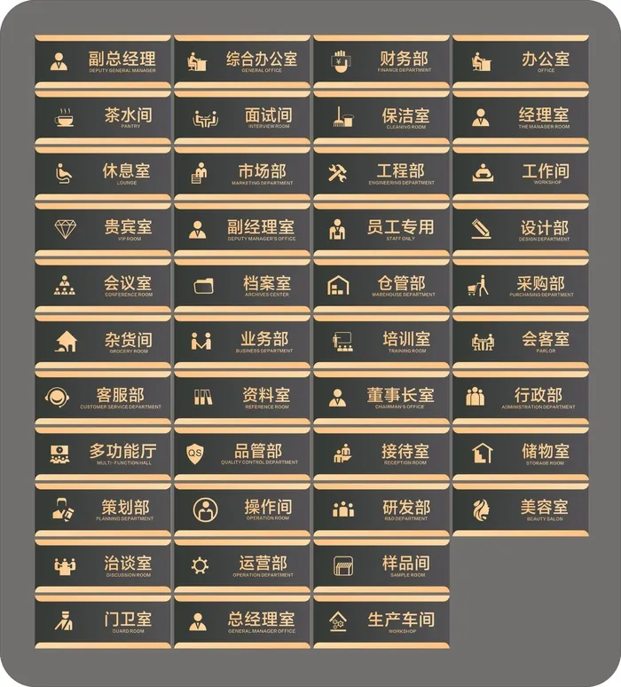 金色创意门牌cdr矢量模版下载