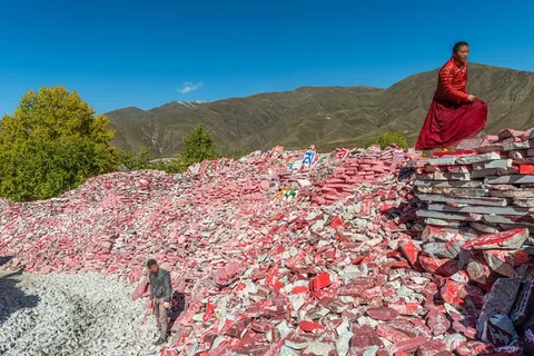 玉树新寨嘉那嘛呢石堆