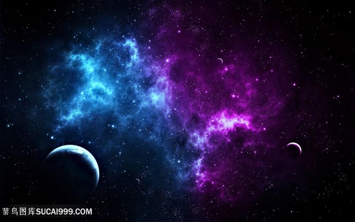 彩色玄幻的星空风景图片