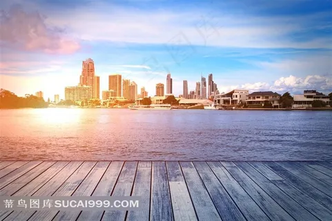 美丽的沿海城市景色