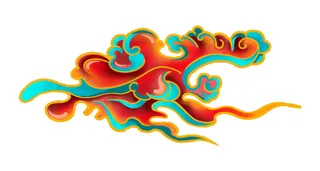 中国风中式国潮敦煌云纹祥云插画图案云朵云彩元素PSDAI设计素材