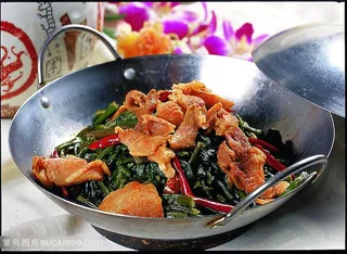 中华美食干锅干菜苔 元份摄影图