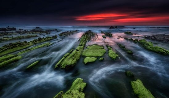 高山风景俯视图