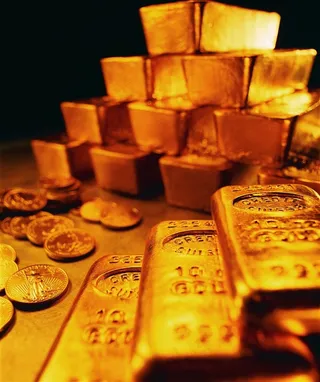 金块和金币图片