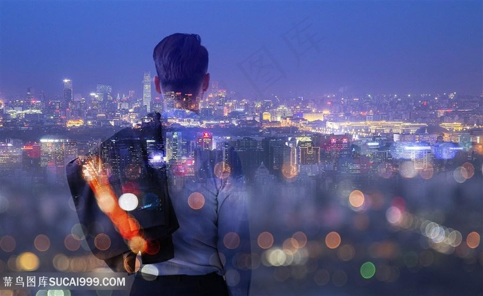 迷失城市绚丽夜景华灯初上