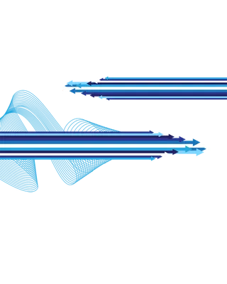 蓝色线条弧形科技kv主视觉素材