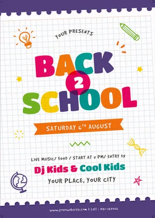 幼儿园字母广告PSD素材