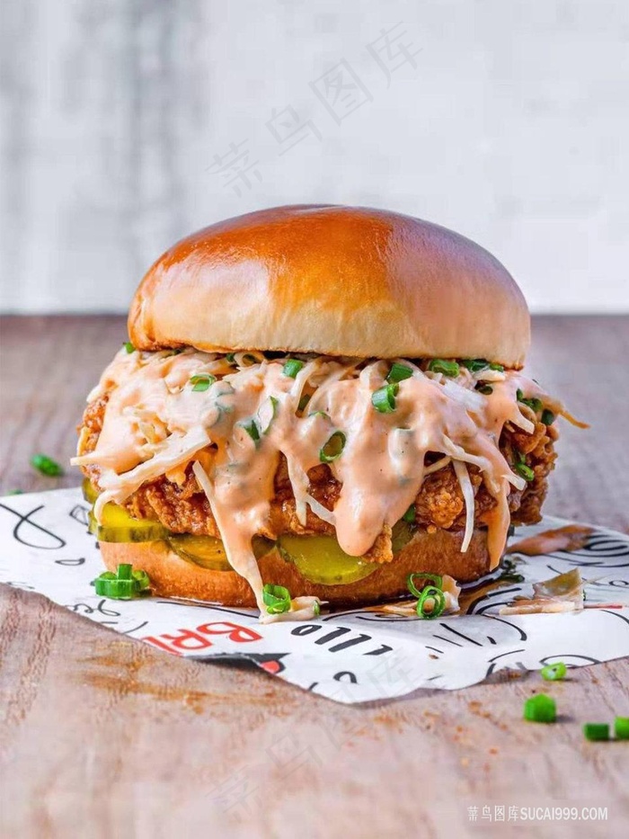 美食西餐汉堡包
