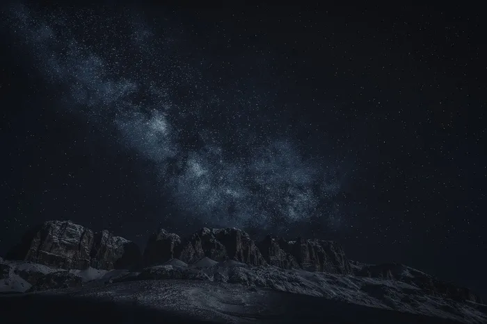黑色星空摄影素材