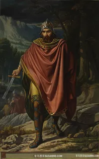 将军战士油画风景画