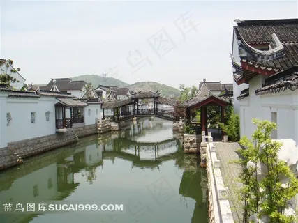 中式别墅小区依山旁水 中式别墅小区依山旁水