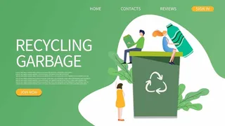 英文环保宣传海报PSD模板