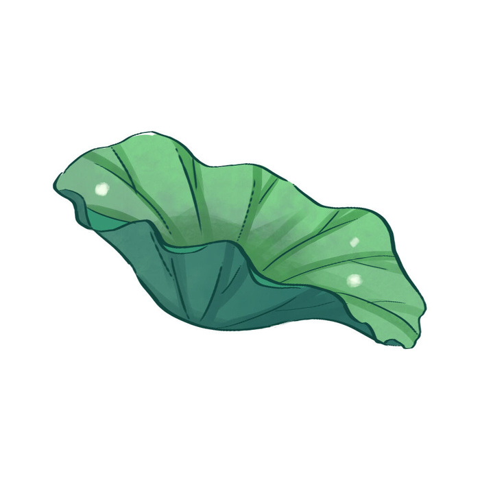 国潮中国风手绘荷花莲花荷叶莲藕植物花卉装饰插画PSD设计素材