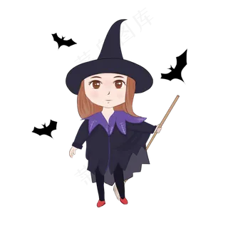 万圣节卡通人物小女孩
