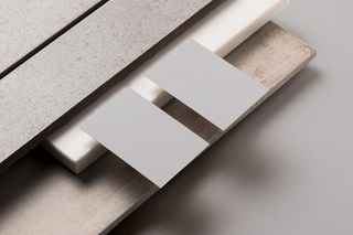 石块背景正反面高档轻奢名片样机