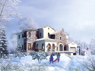 冬天白雪背景风景