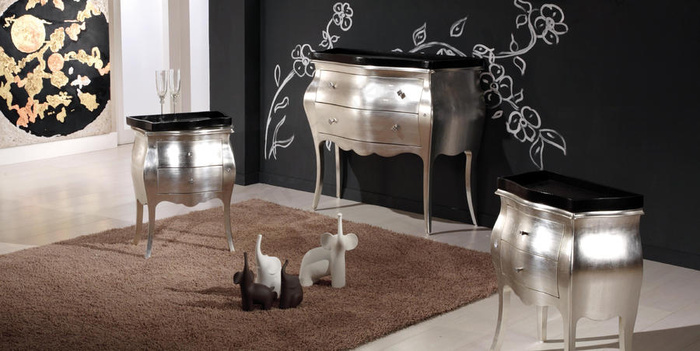 简欧风格豪华银色茶几家俱