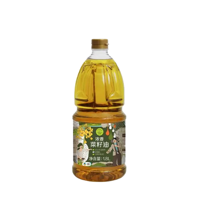 中粮初萃菜籽油1.8升超市商品白底图免抠实物摄影png格式图片透明底
