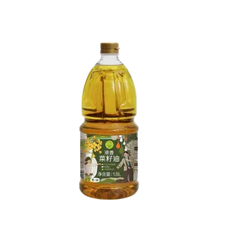 中粮初萃菜籽油1.8升超市商品白底图免抠实物摄影png格式图片透明底
